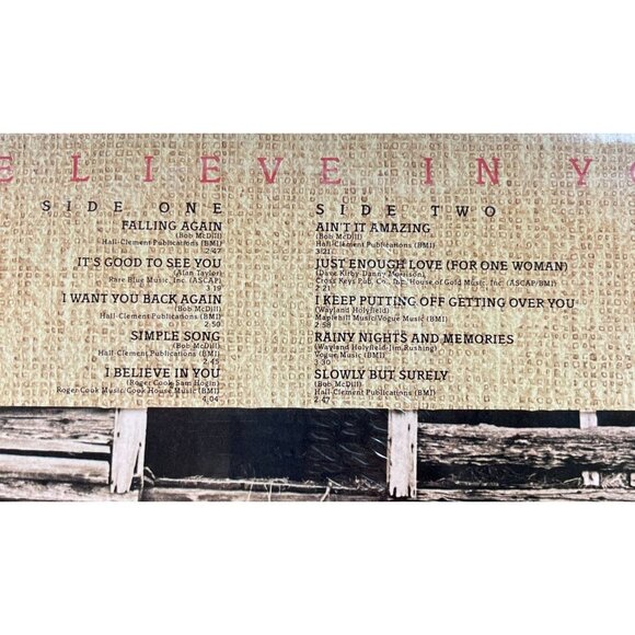 Don Williams I Believe in You Country Vinyl LP 1980 MCA Records 5133 Shrink VG+ - Picture 6 of 6